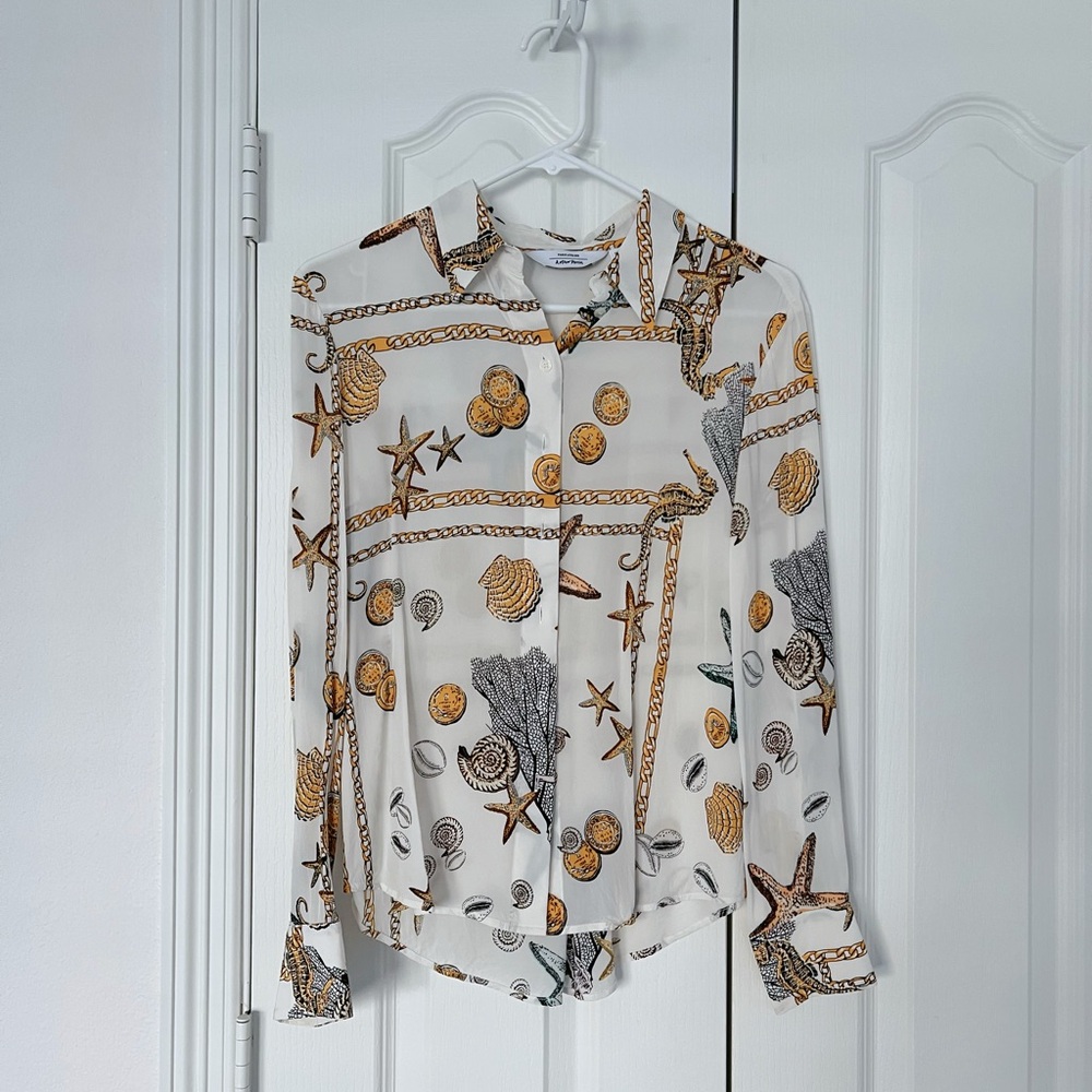 & Other Stories Nautical Print Blouse